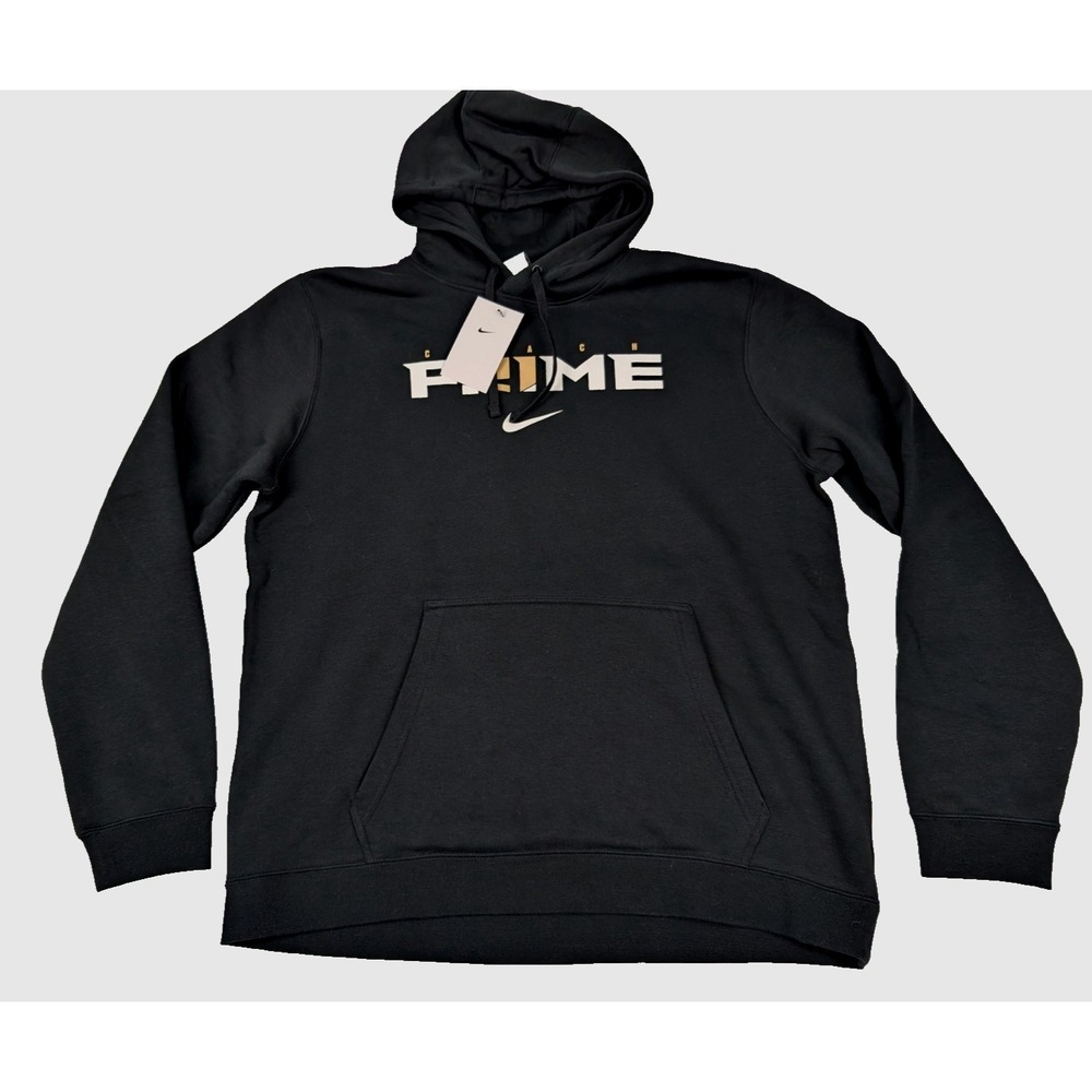 Nike Coach Prime Deion Sanders 2.0 Hoodie Men's L Black Pullover NWT